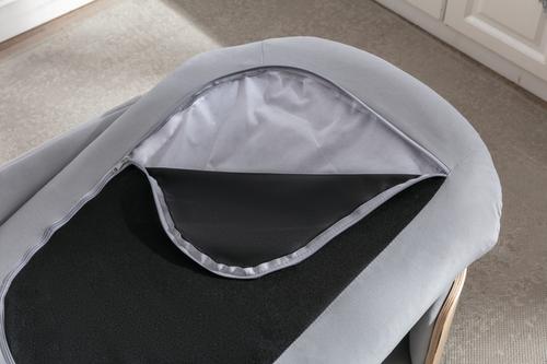 Show full view: Zeus & Ruta Bulldog Dog Bed, Light Grey/Natural, 38.58 x 26.77 x 10.63-in slide 6 of 7