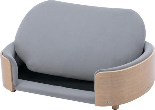 Show full view: Zeus & Ruta Bulldog Dog Bed, Light Grey/Natural, 38.58 x 26.77 x 10.63-in slide 5 of 7