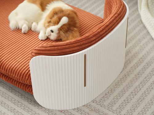 Show full view: Zeus & Ruta Huskey Dog Bed, Orange/White, 33.66 x 20.08 x 10.24-in slide 6 of 7