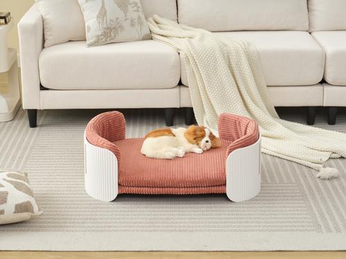 Show full view: Zeus & Ruta Huskey Dog Bed, Pink/White, 33.66 x 20.08 x 10.24-in slide 7 of 7