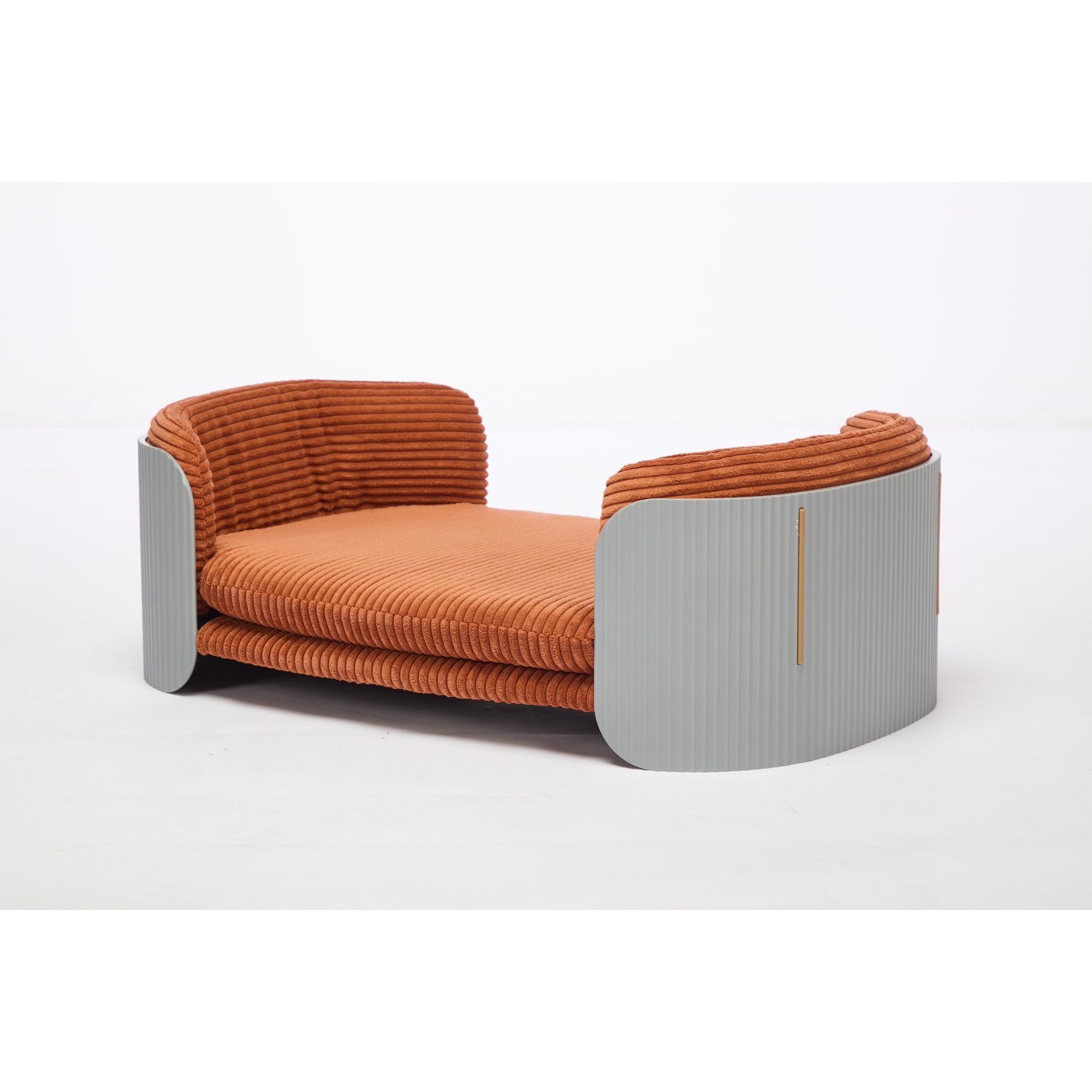 Zeus & Ruta Huskey Dog Bed, Brown/Grey, 33.66 x 20.08 x 10.24-in