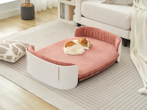 Show full view: Zeus & Ruta Huskey Dog Bed, Pink/White, 40.55 x 28.74 x 10.24-in slide 6 of 7