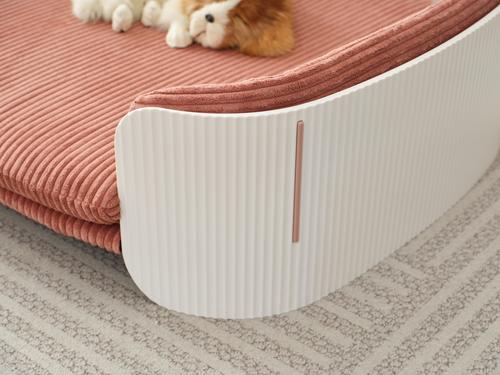 Show full view: Zeus & Ruta Huskey Dog Bed, Pink/White, 40.55 x 28.74 x 10.24-in slide 4 of 7