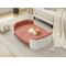 Show in main carousel: Zeus & Ruta Huskey Dog Bed, Pink/White, 40.55 x 28.74 x 10.24-in slide 3 of 7