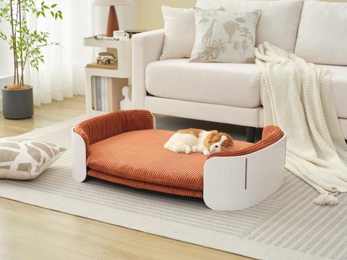 Show full view: Zeus & Ruta Huskey Dog Bed, Orange/White, 40.55 x 28.74 x 10.24-in slide 6 of 7