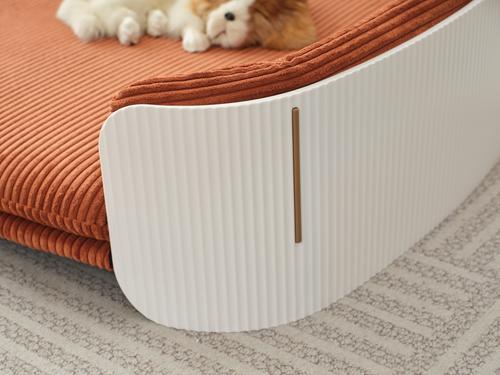 Show full view: Zeus & Ruta Huskey Dog Bed, Orange/White, 40.55 x 28.74 x 10.24-in slide 5 of 7