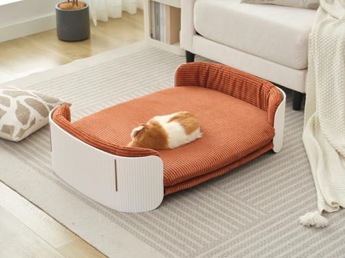 Show full view: Zeus & Ruta Huskey Dog Bed, Orange/White, 40.55 x 28.74 x 10.24-in slide 4 of 7