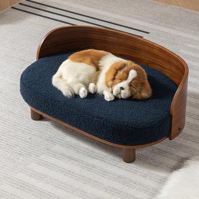 Show full view: Zeus & Ruta Corgi Dog Bed, 25.98 x 15.75 x 10.63-in, Walnut/Black slide 6 of 8