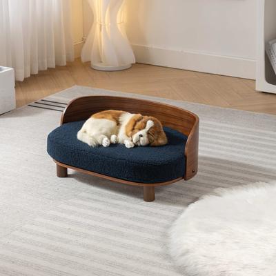 Show full view: Zeus & Ruta Corgi Dog Bed, 25.98 x 15.75 x 10.63-in, Walnut/Black slide 4 of 8
