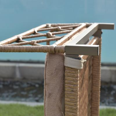 Show full view: Zeus & Ruta Rattan Sofa Dog Bed, 25 x 19 x 13-in, Grey/Brown slide 7 of 7