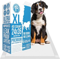 Bulldogology Pet Solutions Puppy Training Pads, 24 x 35-in, 40 count