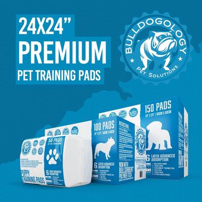 Show full view: Bulldogology Pet Solutions Puppy Training Pads, 24 x 24-in, 150 count slide 8 of 9