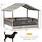 Show in main carousel: Zeus & Ruta Wicker Outdoor Dog Bed, Black/Blue, 100 x 51.2 x 18.9-in slide 2 of 5
