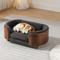 Show in main carousel: Zeus & Ruta Bulldog Dog Bed, Grey/Walnut, 26.38 x 15.75 x 10.24-in slide 1 of 7