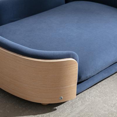 Show full view: Bencmate Scandinavian Style Elevated Sofa Dog Bed, Blue slide 4 of 9