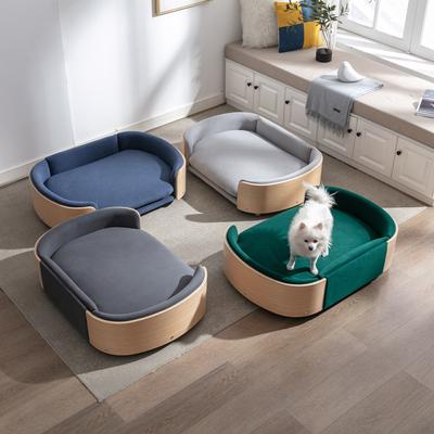 Show full view: Bencmate Scandinavian Style Elevated Sofa Dog Bed, Blue slide 2 of 9