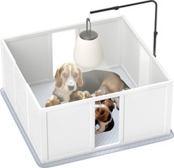 Zeus & Ruta Small & Medium Breed Dog Whelping Box, White, 30 x 17.75 x 16.25-in slide 1 of 7