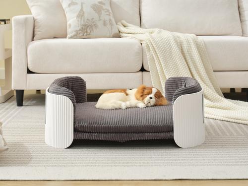 Show full view: Zeus & Ruta Huskey Dog Bed, Grey/White, 33.66 x 20.08 x 10.24-in slide 6 of 7