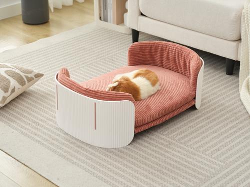 Show full view: Zeus & Ruta Huskey Dog Bed, Pink/White, 33.66 x 20.08 x 10.24-in slide 5 of 7