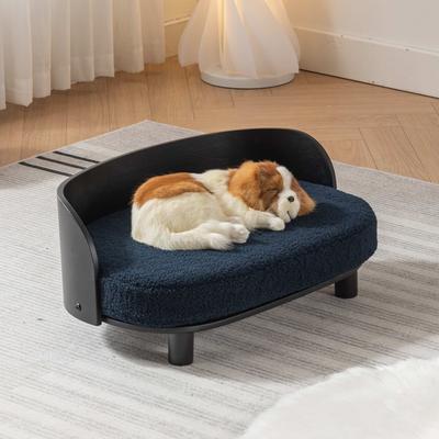 Show full view: Zeus & Ruta Corgi Dog Bed, 25.98 x 15.75 x 10.63-in, Black/Blue slide 7 of 7