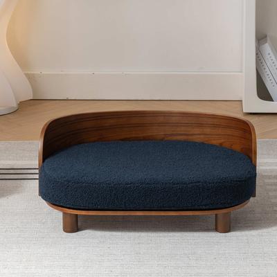 Show full view: Zeus & Ruta Corgi Dog Bed, 25.98 x 15.75 x 10.63-in, Walnut/Black slide 5 of 8