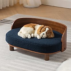 Zeus & Ruta Corgi Dog Bed, 25.98 x 15.75 x 10.63-in, Walnut/Black
