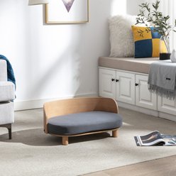 Zeus & Ruta Corgi Dog Bed, 25.98 x 15.75 x 10.63-in, Black/Grey