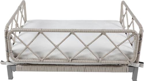 Show full view: Zeus & Ruta Rattan Sofa Dog Bed, 25 x 19 x 13-in, Grey/White slide 8 of 8