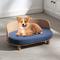 Show in main carousel: Zeus & Ruta Corgi Dog Bed, 25.98 x 15.75 x 10.63-in, Natural/Blue slide 1 of 7