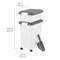 Show in main carousel: IRIS 3-Piece WeatherPro Airtight Stackable Dog, Cat & Bird Food Storage Container Combo with Scoop & Treat Box, White/Gray, 41-lb slide 4 of 11