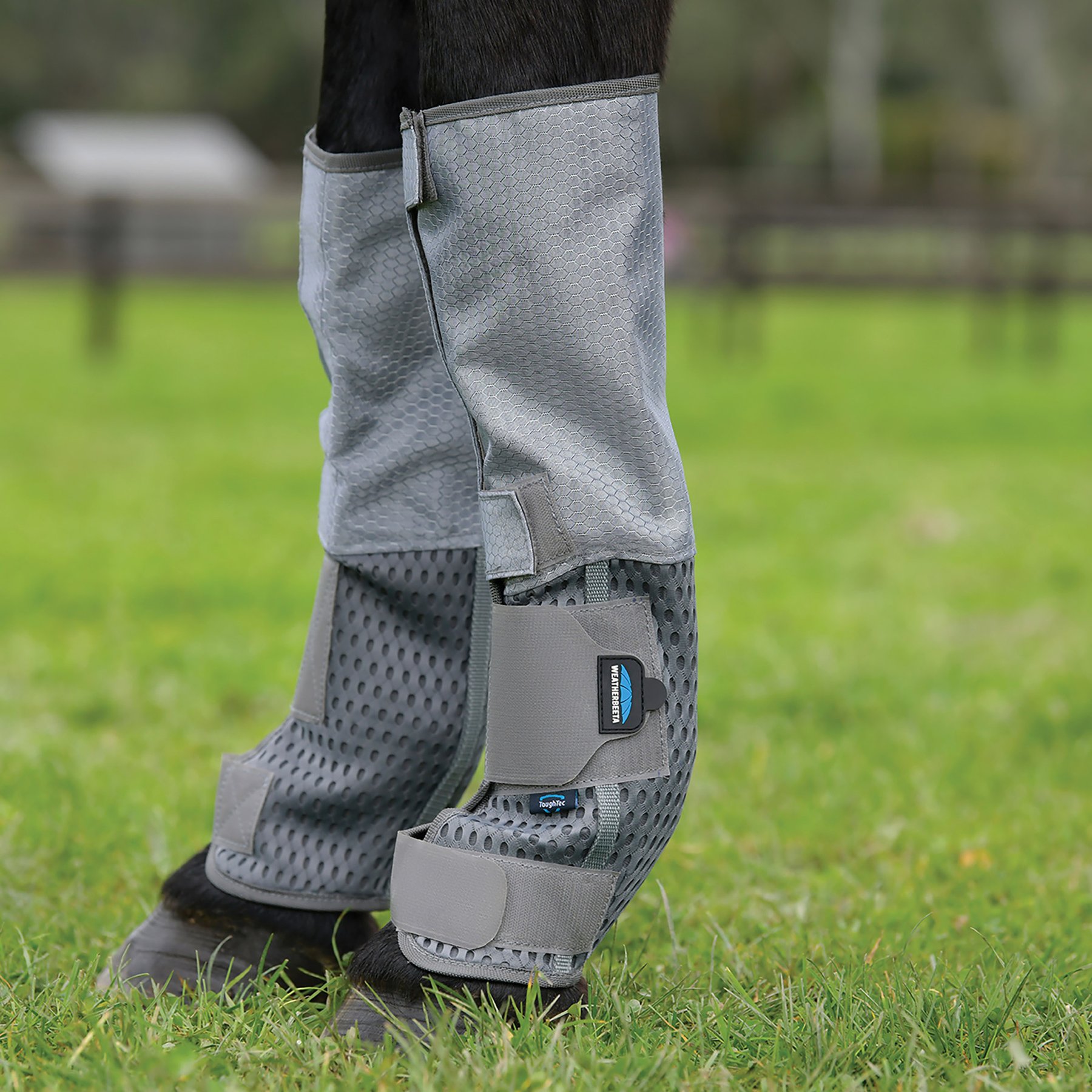 WeatherBeeta ComFiTec Hexi Shield Horse Fly Wraps, Grey/Silver, Full
