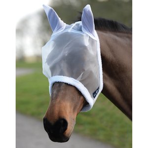 Saxon Horse Fly Mask, White, Full