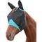 Show in main carousel: WeatherBeeta ComFiTec Deluxe Fine Mesh Horse Fly Mask with Ears, Black/Turquoise, Full slide 2 of 3