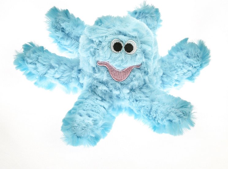 Patchwork Pet Squeaky Pastel Octopus Dog Toy, 15-in