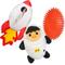 Show in main carousel: Patchwork Pet Prickles Rocketship with Astronaut Tough Dog Ball slide 1 of 3