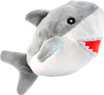 Show full view: Patchwork Pet Prickles Great White with Fish Tough Dog Ball slide 2 of 3