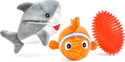 Patchwork Pet Prickles Great White with Fish Tough Dog Ball