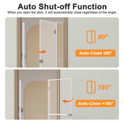 Show full view: LovMor 61-in Extra Tall Adjustable Width Dog & Cat Gate, White, 30.2 to 32.6-in slide 8 of 9