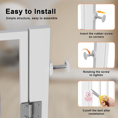 Show full view: LovMor 61-in Extra Tall Adjustable Width Dog & Cat Gate, White, 30.2 to 32.6-in slide 5 of 9