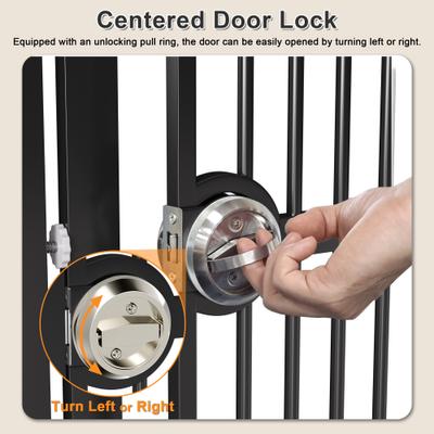 Show full view: LovMor 61-in Extra Tall Adjustable Width Dog & Cat Gate, Black, 30.2 to 32.6-in slide 5 of 10