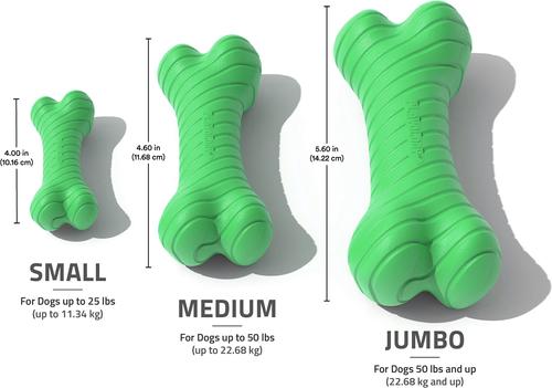 Show full view: Playology Christmas Holiday Turkey Scented Dual Layer Bone Dog Toy, Green, Jumbo slide 5 of 7