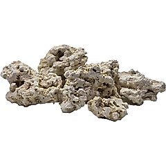 Aqua Natural Reef Aquarium Rock, White, 10-lb