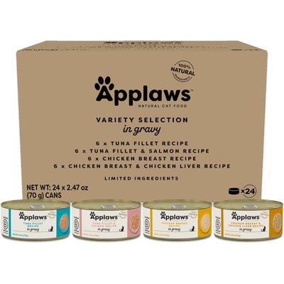 Applaws Applaws Selection in Gravy Variety Pack Wet Cat Food, 2.47-oz can, case of 24