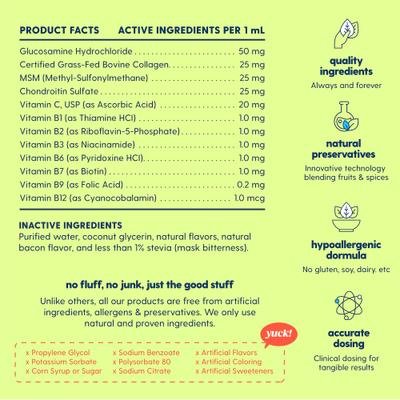 Show full view: Taily Superdaily Bacon Flavored Liquid Multivitamin for Dogs & Cats, 4-fl oz bottle slide 6 of 9