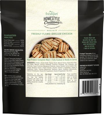 Show full view: Freshpet Homestyle Creations Fresh Grilled Chicken Bites Dog Food, 1-lb bag, case of 6 slide 3 of 10