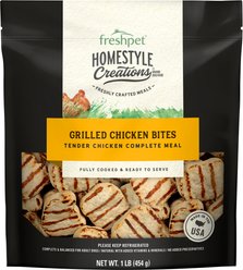 Freshpet Homestyle Creations Fresh Grilled Chicken Bites Dog Food, 1-lb bag, case of 6