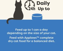 Applaws Adult Complete Whitefish Recipe with Country Vegetables Grain-Free Dry Food, 4-lb bag + Whitefish with Salmon in Broth Wet Cat Food, 2.47-oz can, case of 24 slide 2 of 9