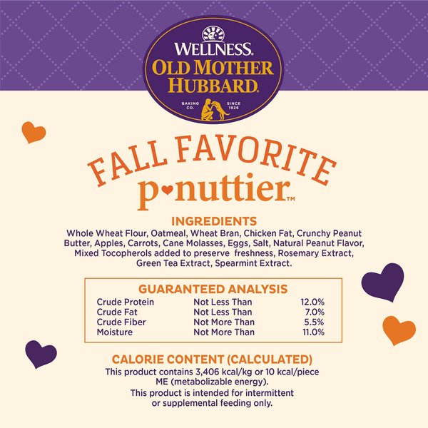 Old Mother Hubbard by Wellness Fall Favorite P-Nutter Oven-Baked Biscuits Dog Treats