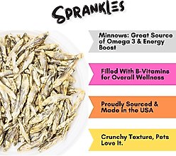 Sprankles Minnows Freeze-Dried Raw Dog & Cat Treats, Grain-Free, 1-oz bag slide 2 of 7
