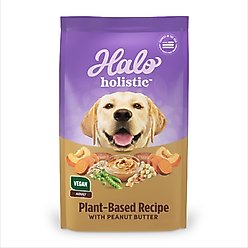 Halo Holistic Plant-Based Adult Vegan Peanut Butter Recipe Dry Dog Food, 3.5-lb bag